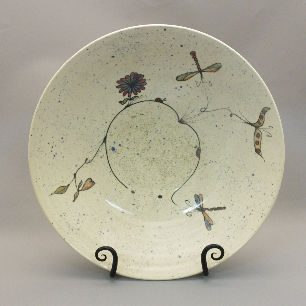 Large Hand Drawn and Painted Bowl