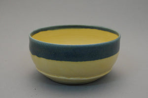 Yellow Bowl with Blue Rim